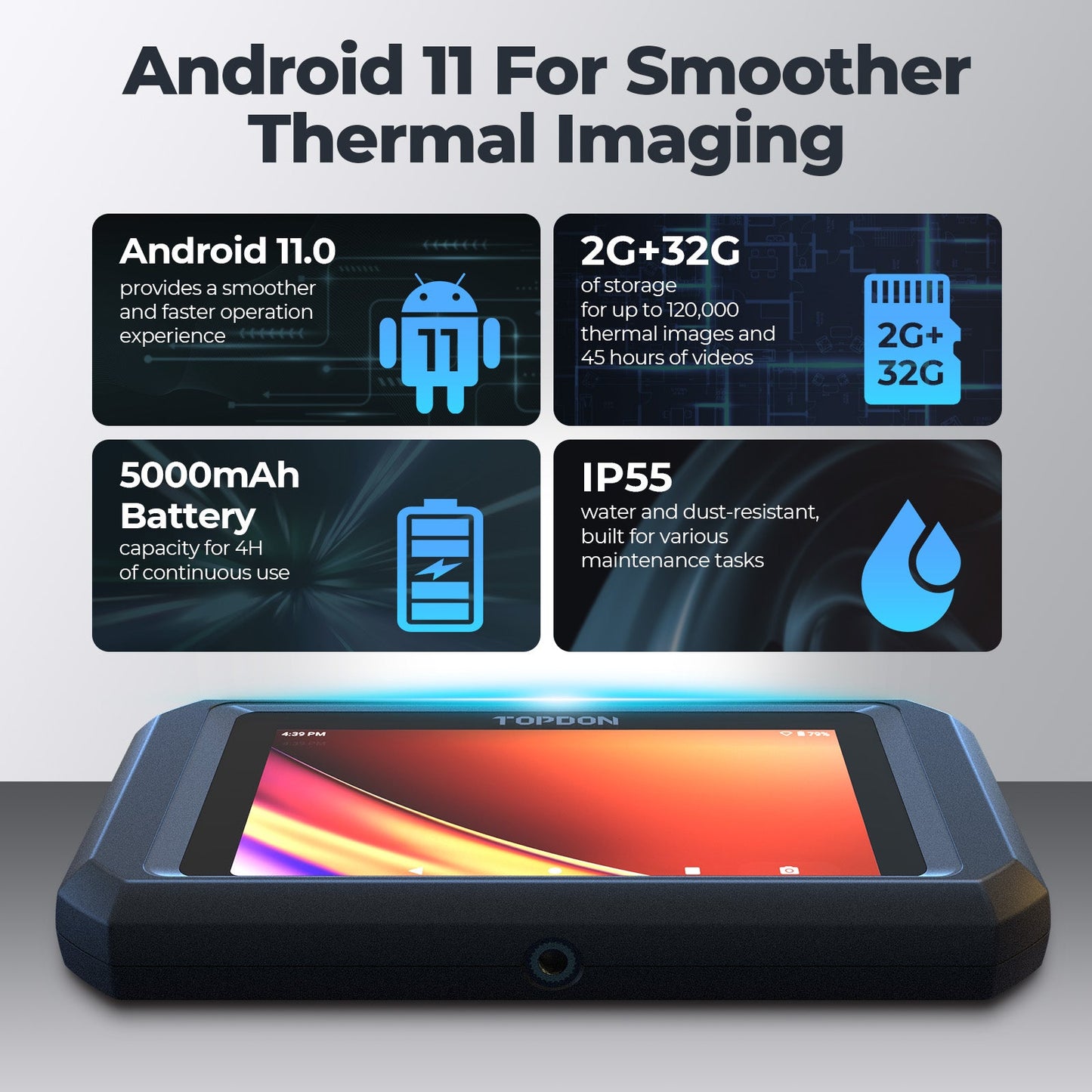 TC003 termisk kamera: Høyoppløselig bildebehandling, 256x192 oppløsning, 40mk følsomhet, robust og allsidig.