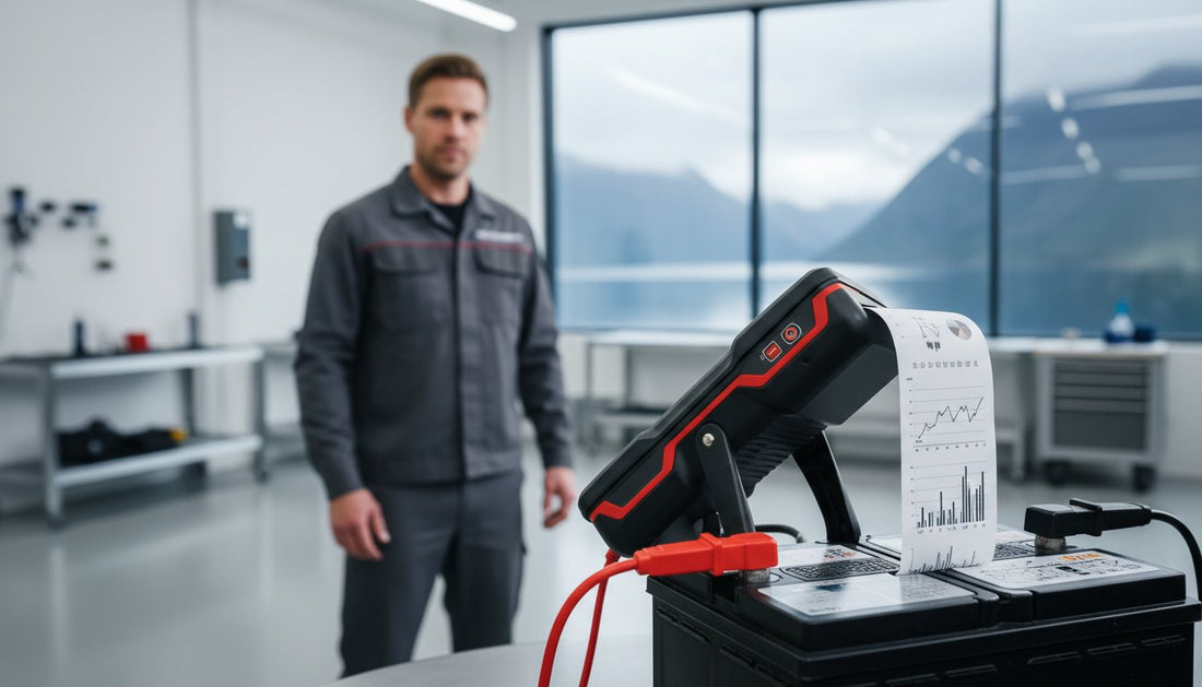 Batteritester med printer: Komplett guide for verksted og proffe (2026)